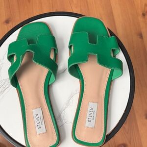 Steve Madden Women's Green Slide Sandals